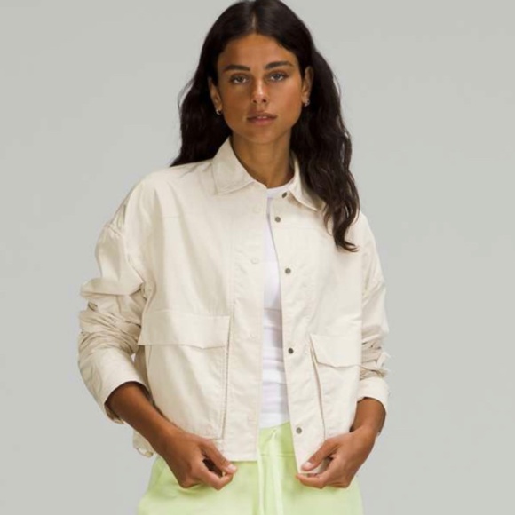 Lululemon Simply Effortless Windbreaker Jacket - White Opal - Size 6 - Picture 1 of 8
